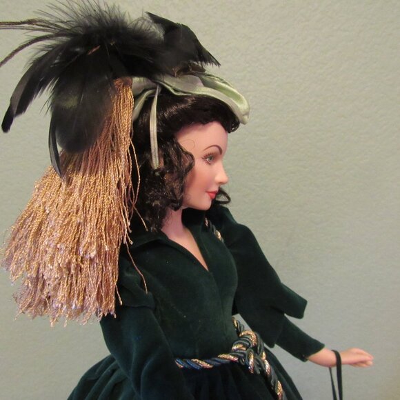 Rare Franklin Mint Gone with the Wind Scarlett O'Hara Vinyl Green Drapery Doll - Picture 9 of 16
